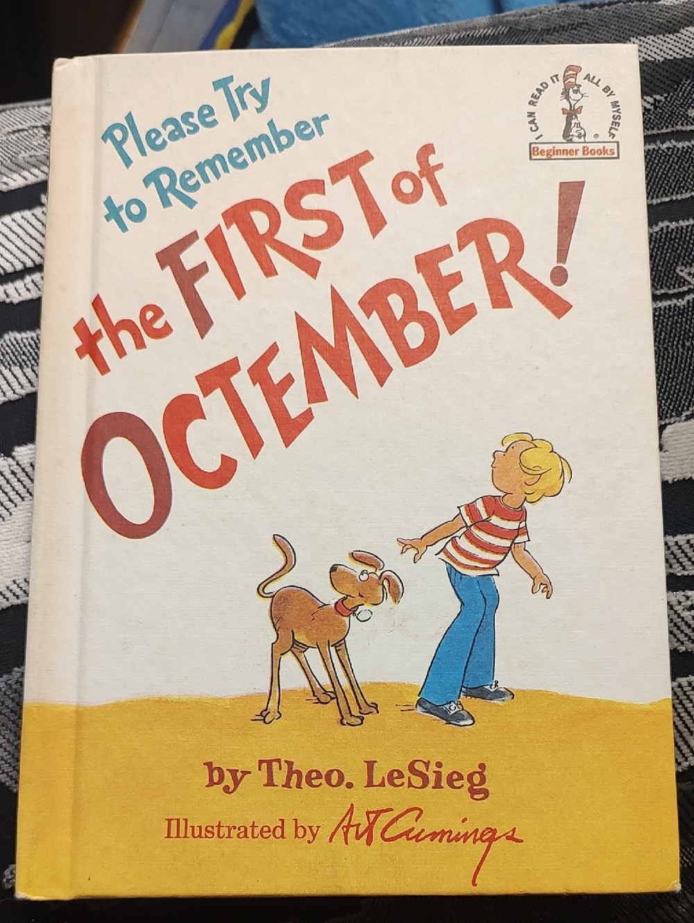 The First of October! Vintage Beginner Book - Brown/Blue/Red/Yellow Cover